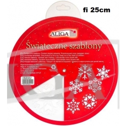 Szablon dekoracje świąteczne romiar fi 25cm / SZ-02 śnieżynki